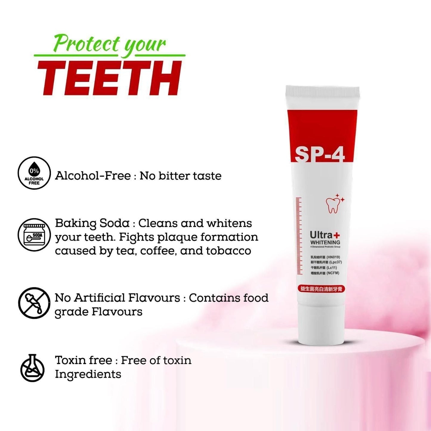 Probiotic Ultra Whitening Toothpaste - 200gm