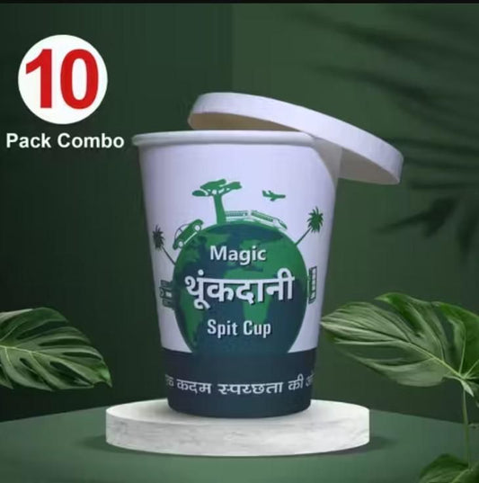 Magic Disposable Spit Cup – Solidifies Liquid, Hygienic & Convenient (Pack of 10)